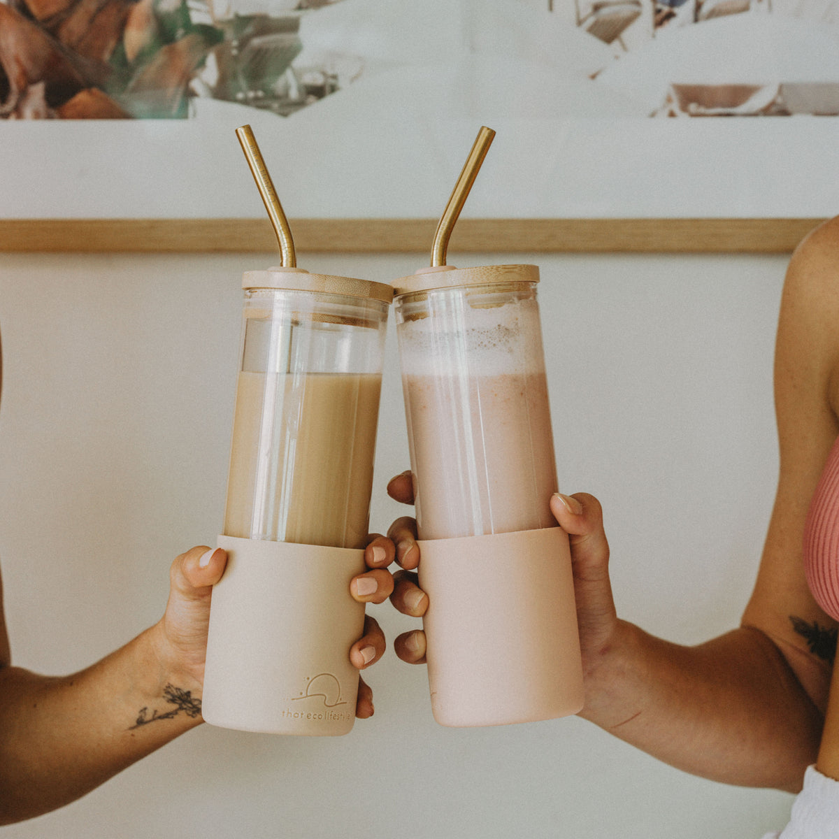 thatecolifestyle - Glass Smoothie Tumbler - Sand – Behind The Trees