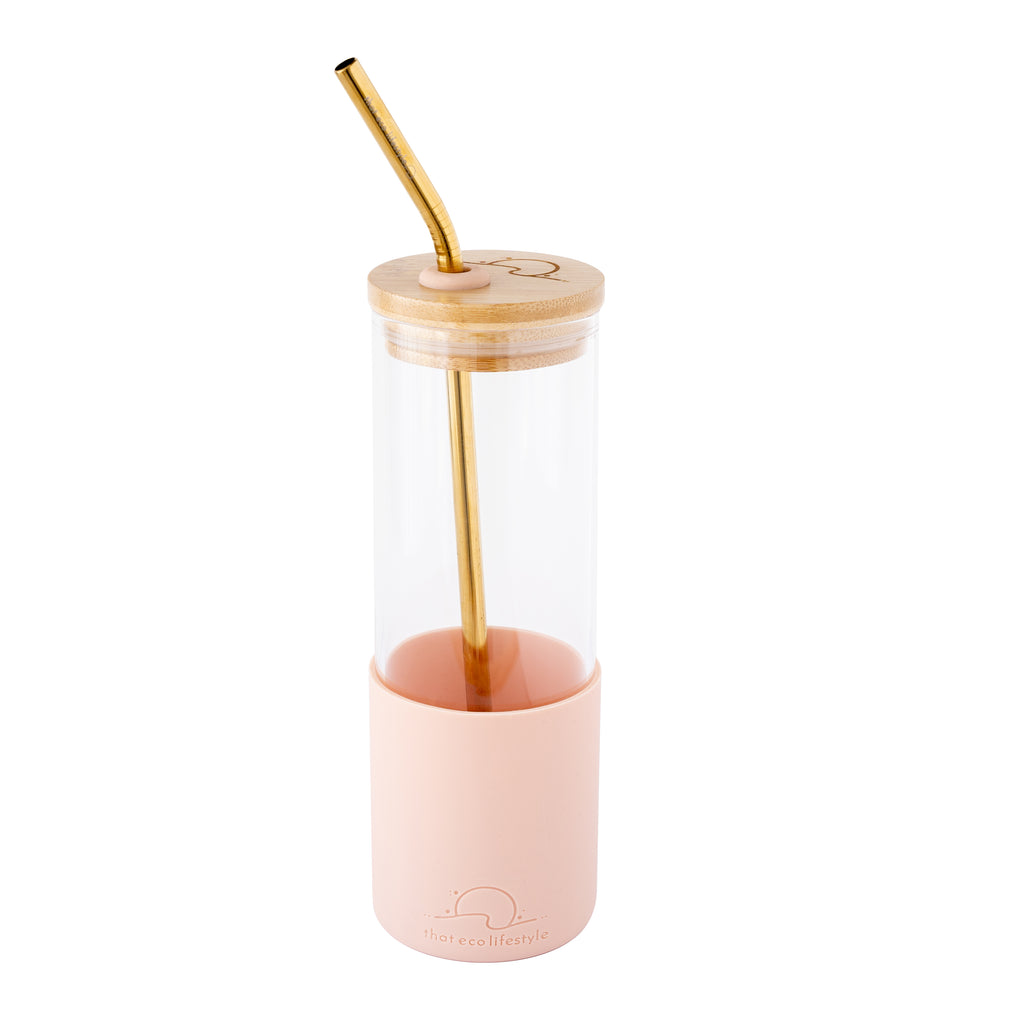 Soft Coral Glass Tumbler-thatecolifestyle
